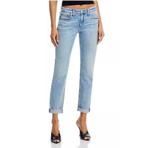 New Rag & Bone Size 28 The Dre Low-Rise Slim Boyfriend Jeans Daphne Blue Denim